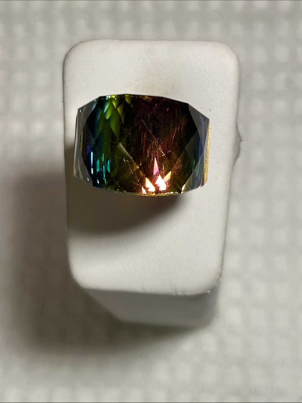 Veinci Multicolor Aurora Faceted Statement Ring